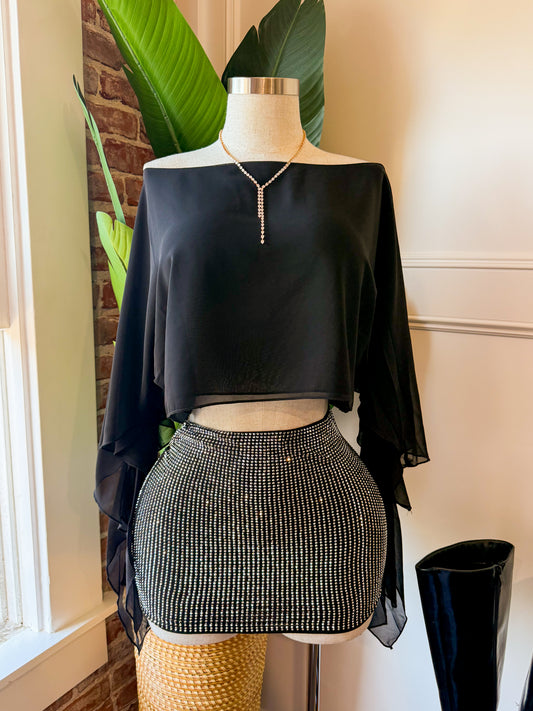 Provenza Drape Top (Black)