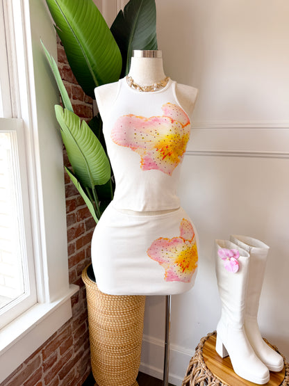 Tropi White Skirt