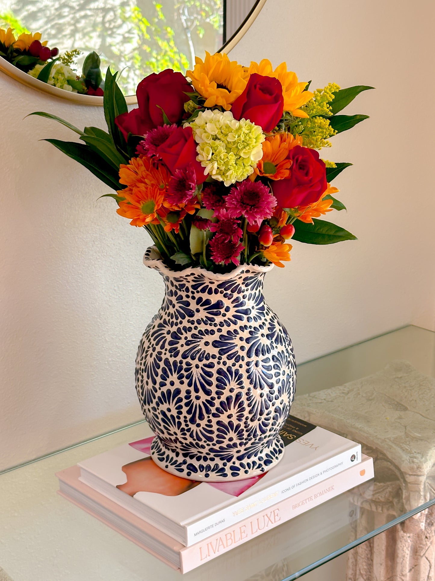 Talavera Large Vase (Blue)