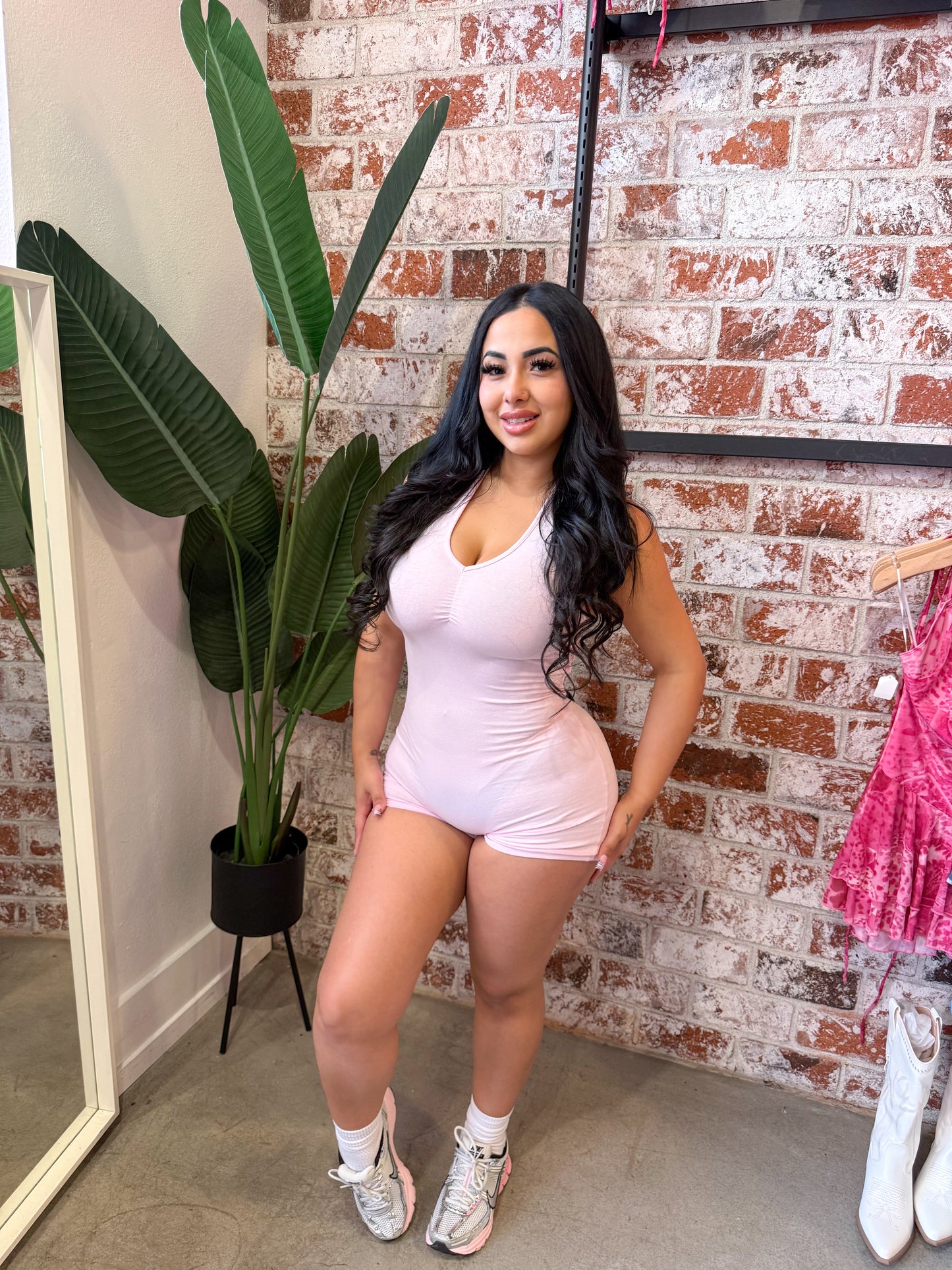 Cool Girl Romper (Blush)