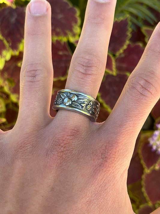 "Winter blossom" Spoon Ring