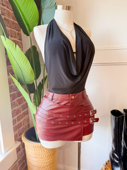Sin Miedo Skort Burgundy