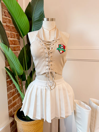 Mexico Tie Up Halter (Beige)