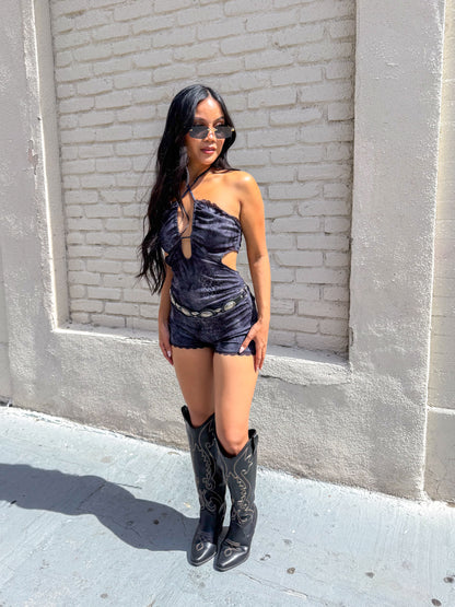 Charcoal Cut Out Romper