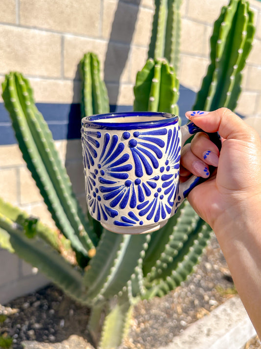 Talavera California Mug (Blue & White)