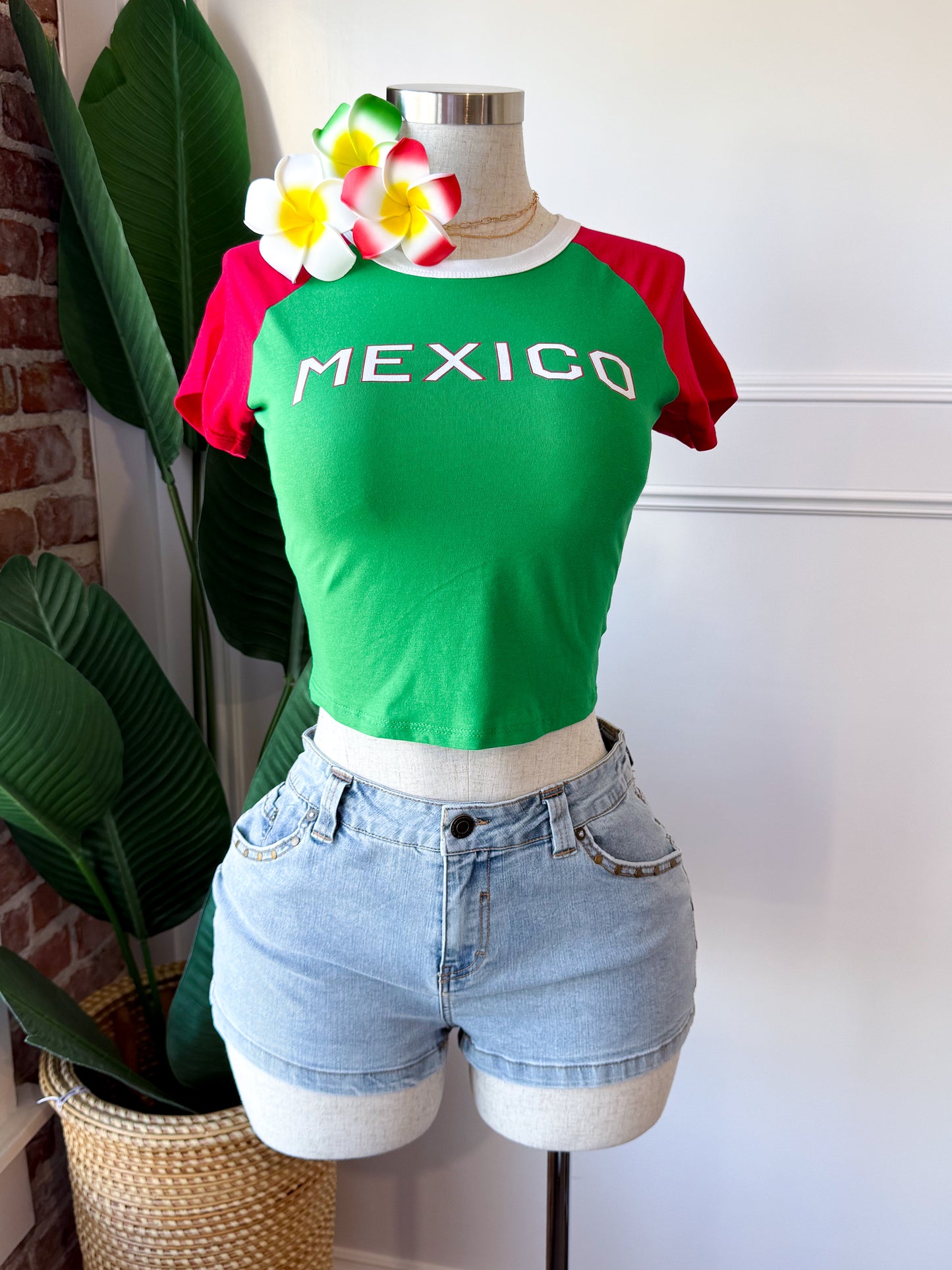 Short Sleeve Red & Green