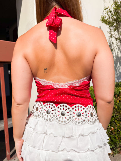 Red Halter Top