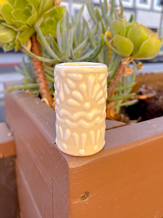 Talavera Shot Glass (All White)