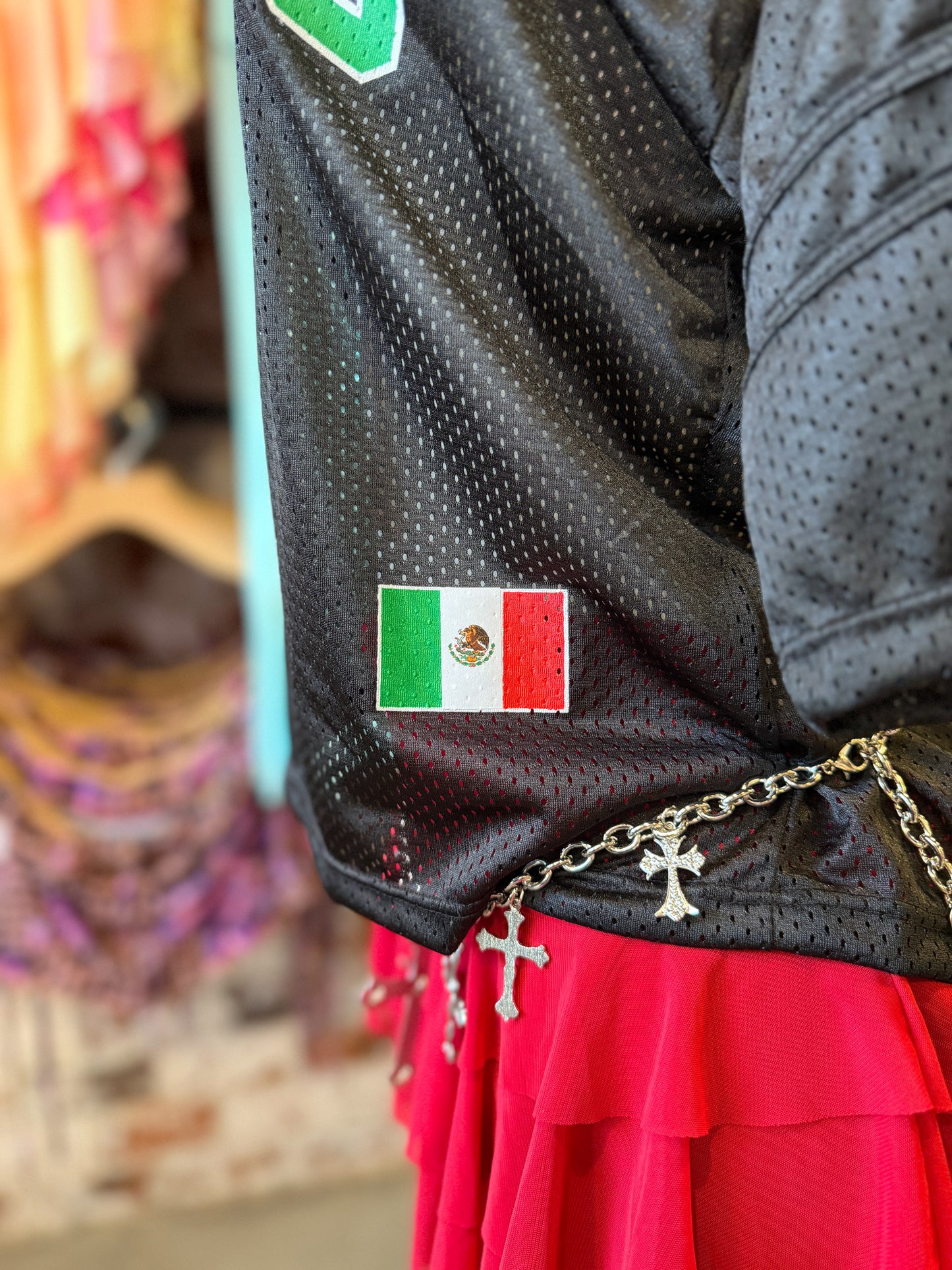 Mexico Black Ribbed Jersey