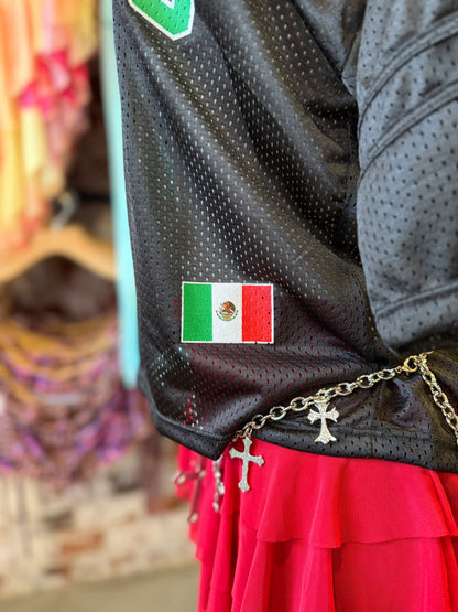 Mexico Black Ribbed Jersey