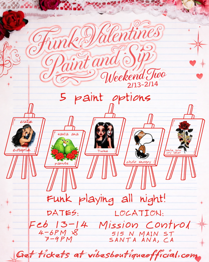 Funk Valentines Paint & Sip (Feb 13-14) WEEKEND TWO