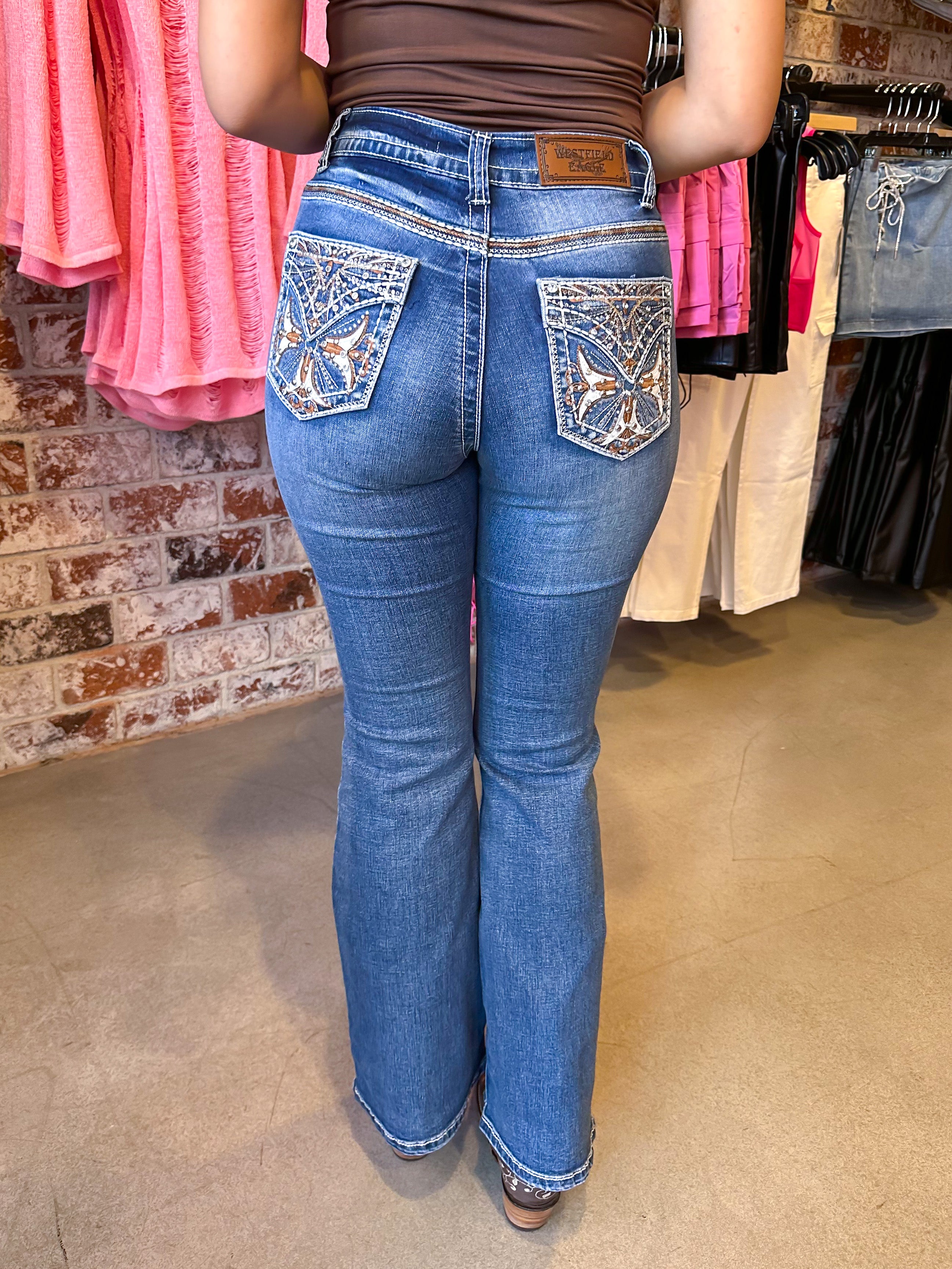 High rise hot sale cowgirl jeans