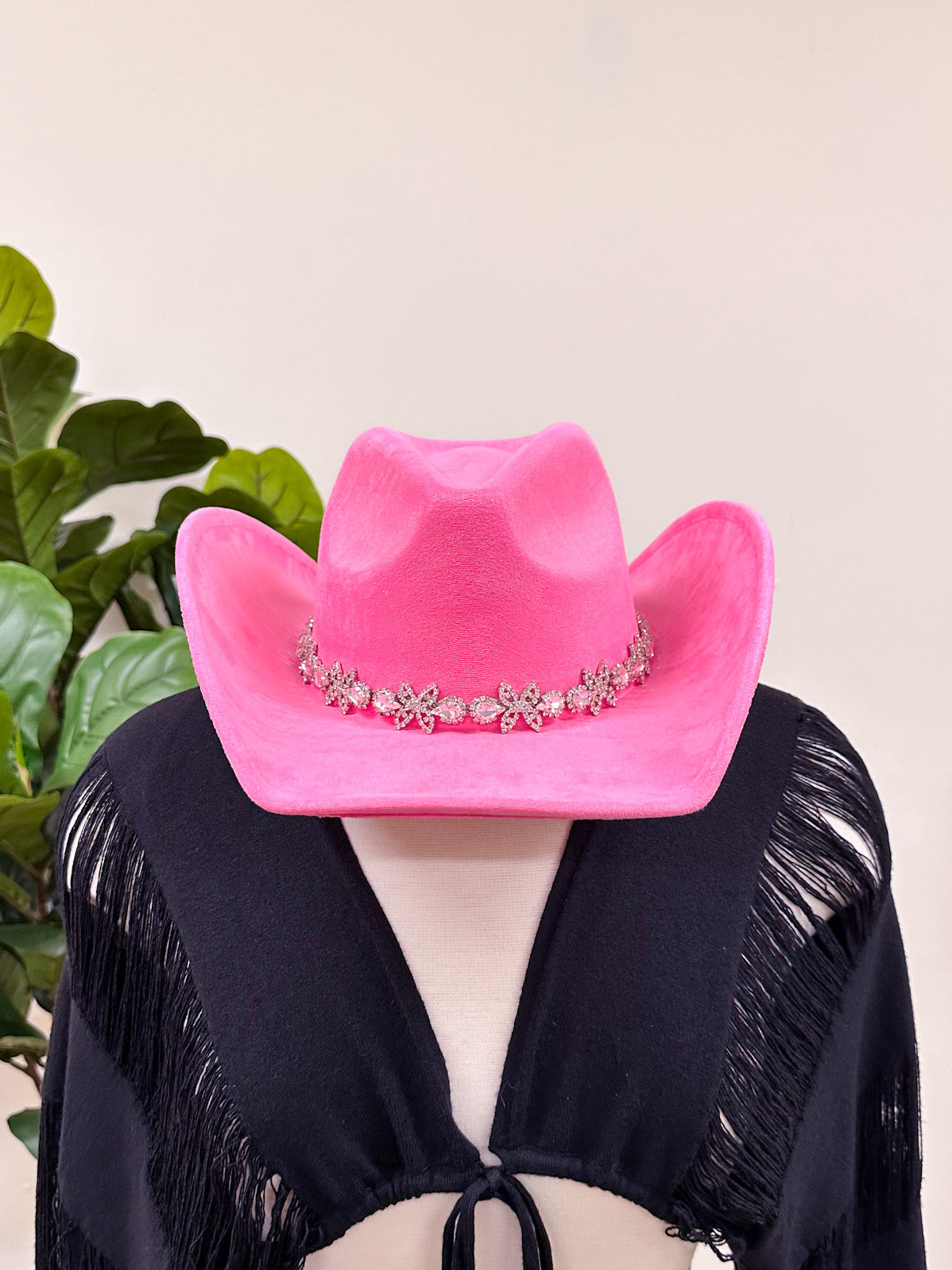 Crystal Butterfly Cowgirl Hat