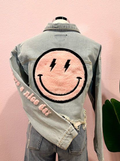 Happy Face Pink Jacket