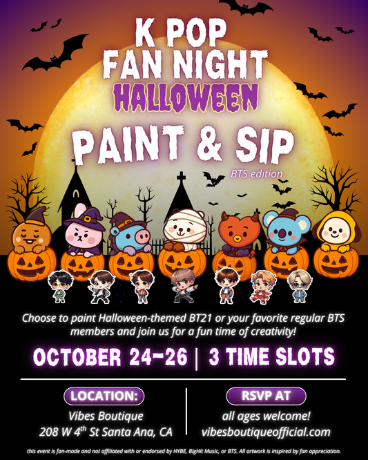 K POP Halloween Paint & Sip (Oct 24-26)